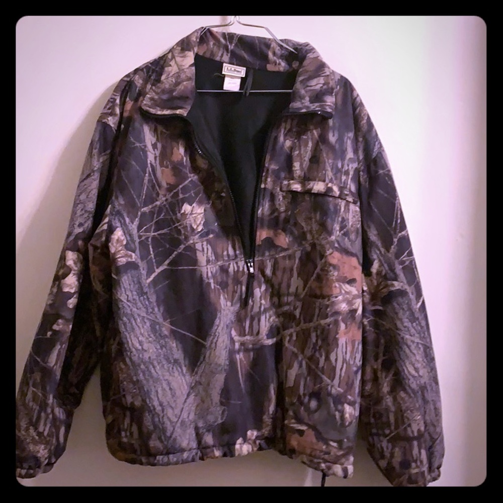 Ll bean camouflage fleece pullover